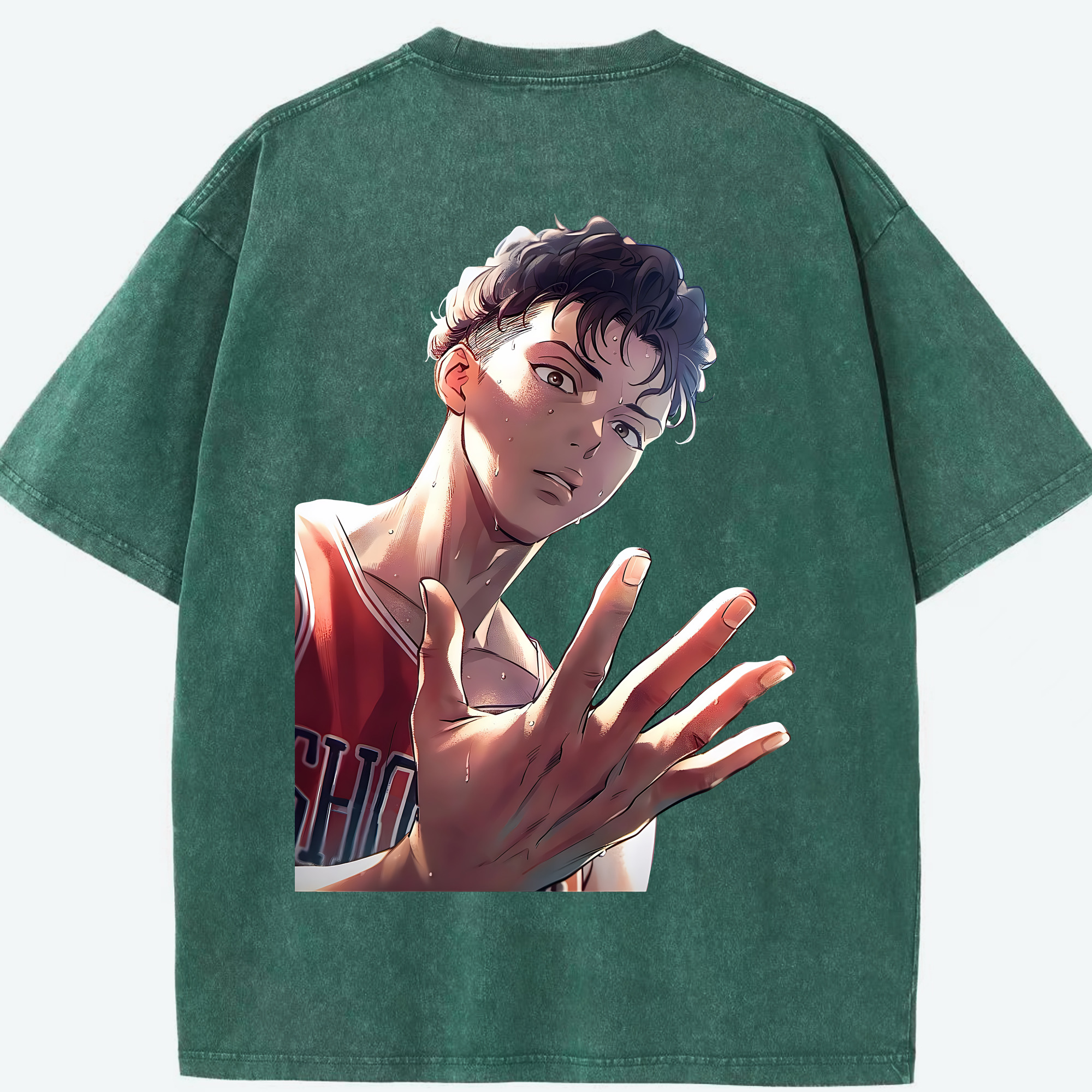 （画像用） SLAM DUNK／スラムダンク 綿100% ヴィンテージ風 半袖Tシャツ（背面プリント）